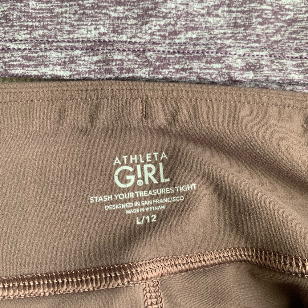 Bundle! Athleta Girl Leggings Size L 12 & Sports Bra Top XL 14 Teen Juniors - Picture 5 of 9